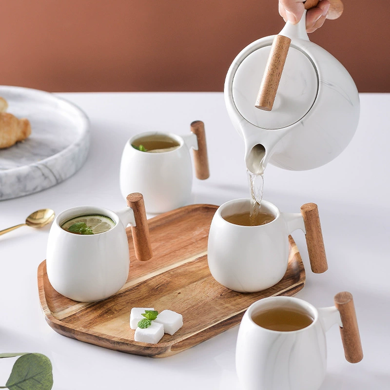 Modern Nordic Style White Tea Set - Image 3