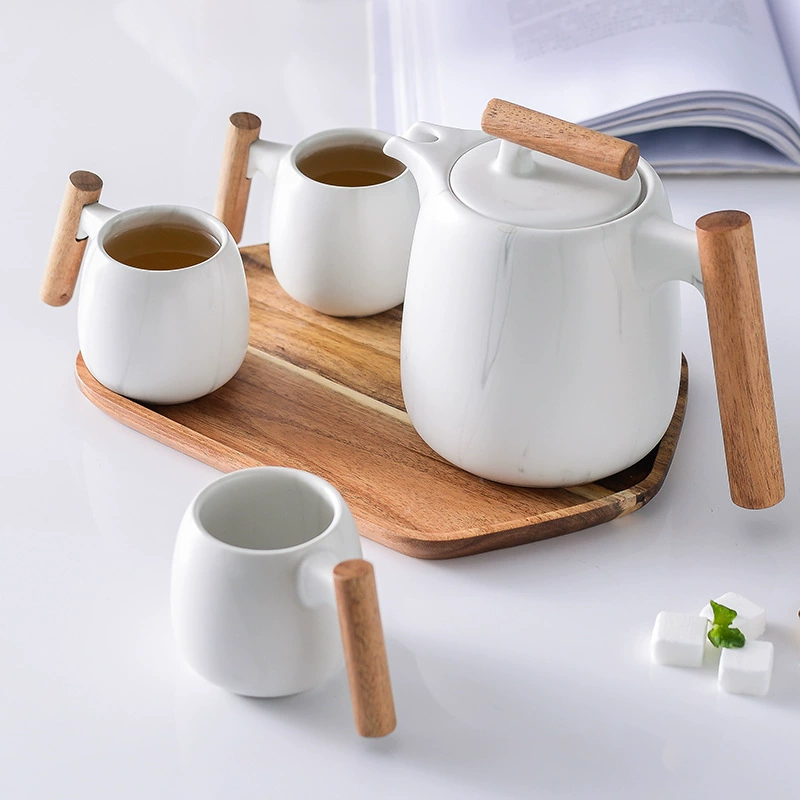 Modern Nordic Style White Tea Set - Image 2
