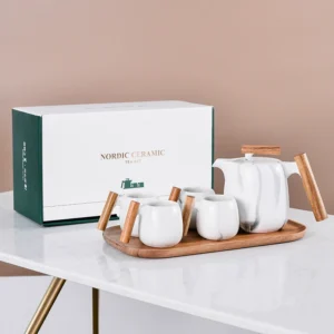 Modern Nordic Style White Tea Set