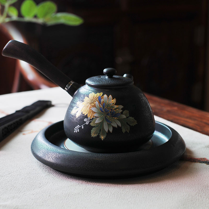 Iron Style Chinese Flowers Tea Set - Image 3