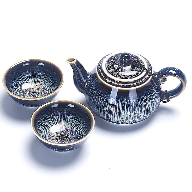 Chinese Starry Sky Jian Zhan Tea Set - Image 2