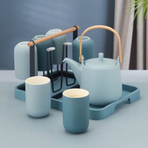 Morandi Haze Blue Modern Tea Set