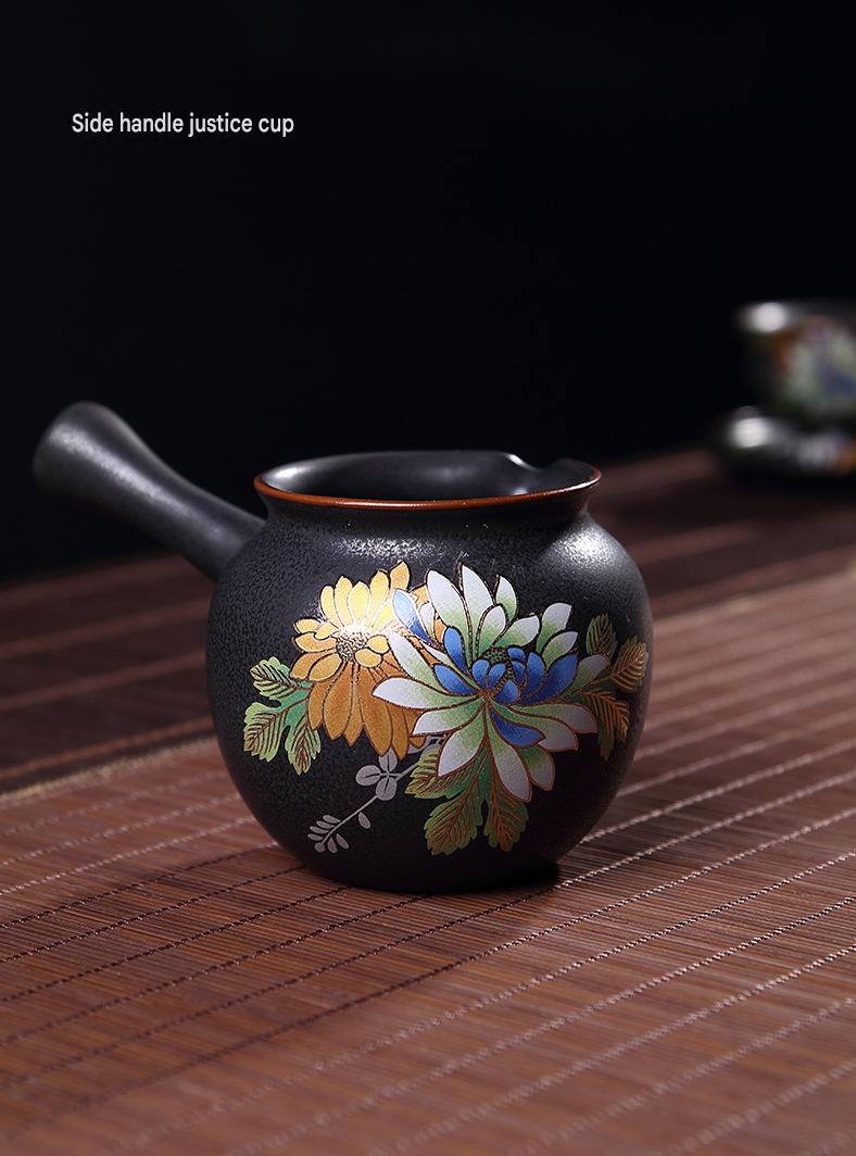 Iron Style Chinese Flowers Tea Set - Image 5