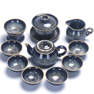 Chinese Starry Sky Jian Zhan Tea Set