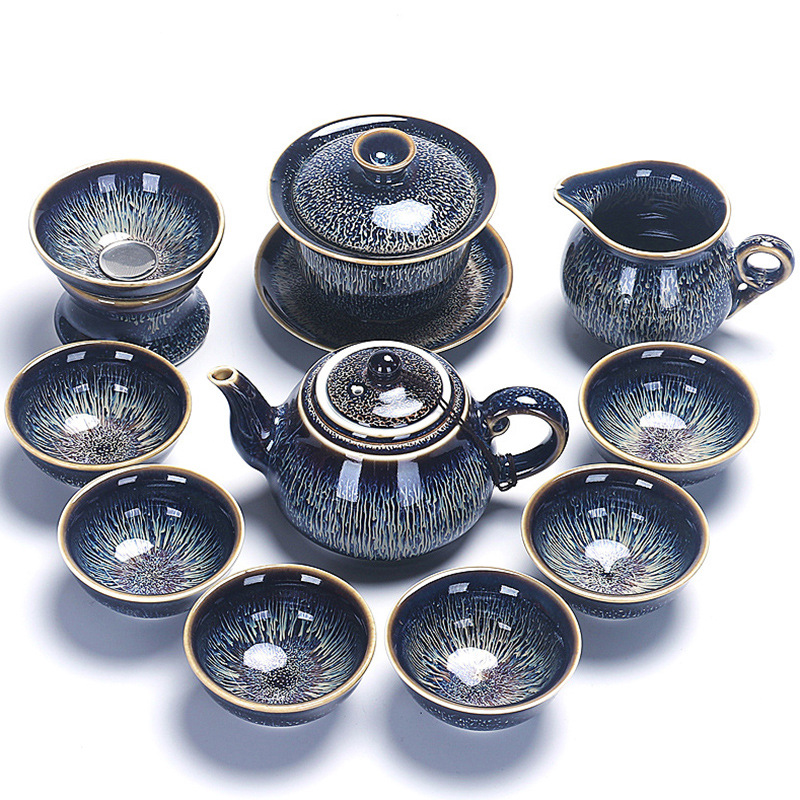 Chinese Starry Sky Jian Zhan Tea Set